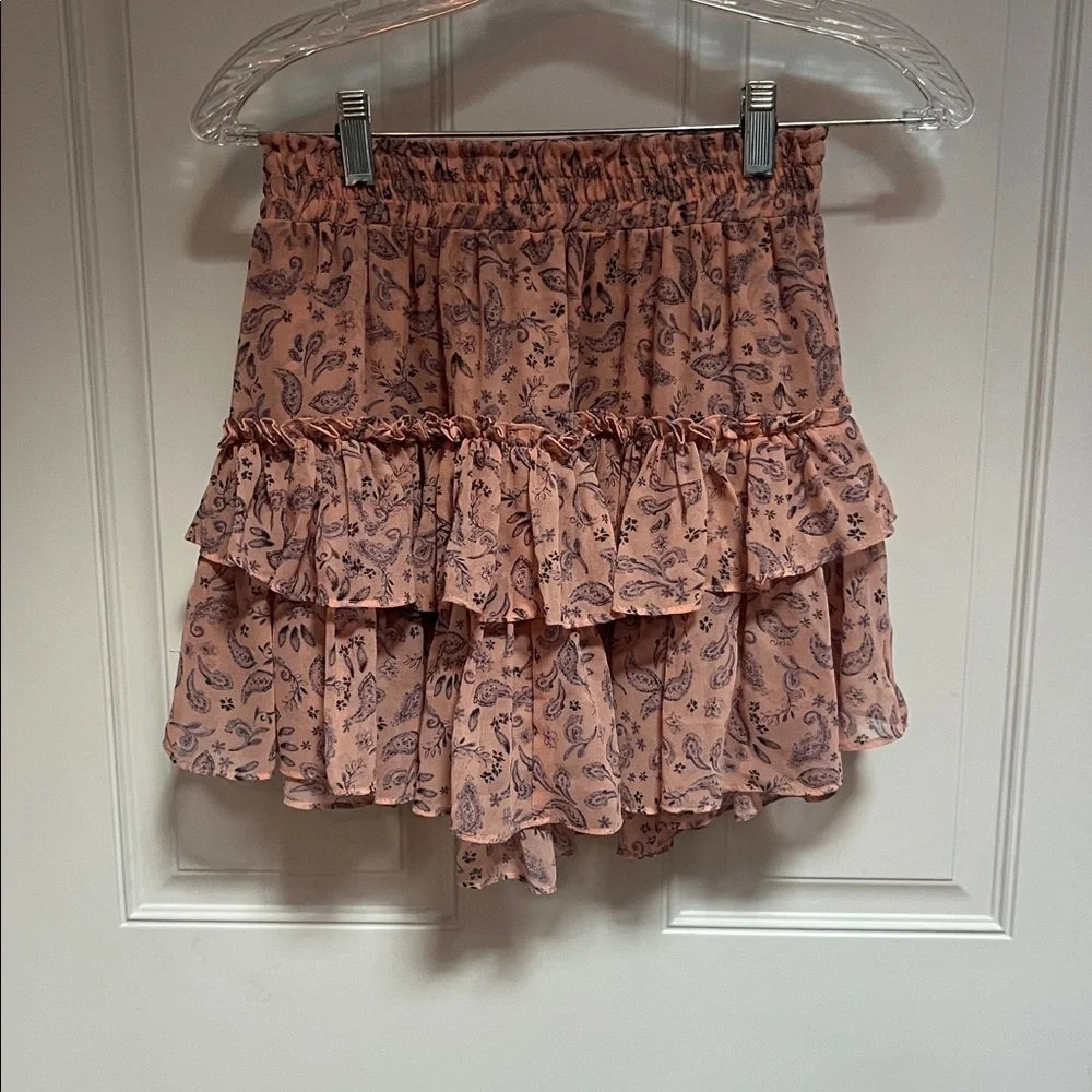 MISA‎ LOS ANGELES nahla skirt in rose paisley size XS pink purple